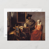 Carte Postale Le verre du vin (Devant / Derrière)