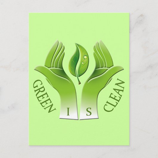 CARTE POSTALE LE VERT EST PROPRE (Devant)