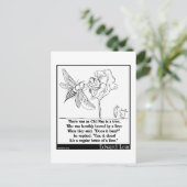 Carte Postale Le vieil homme d'Edward Lear dans un limerick (Debout devant)