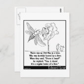 Carte Postale Le vieil homme d'Edward Lear dans un limerick (Devant / Derrière)
