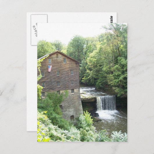 Carte Postale Le Vieux Moulin à Lanterman's Falls (Devant / Derrière)
