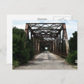 Carte Postale Le vieux pont de rivière (Devant / Derrière)