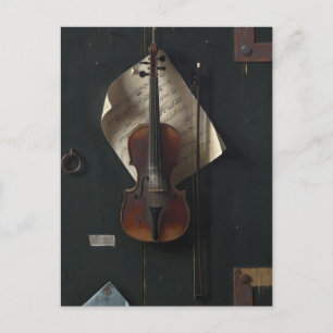 Carte Postale Le Vieux Violon par William Michael Harnett