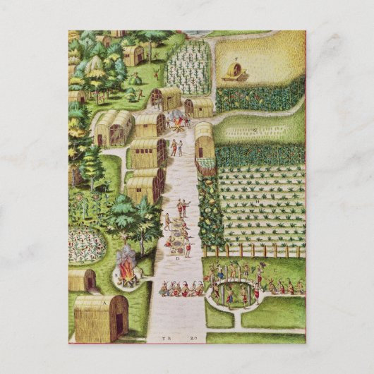 Carte Postale Le village de Secoton (Devant)