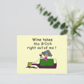 Carte Postale Le vin m'adoucit (Debout devant)