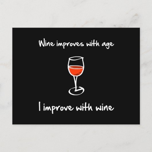 Carte Postale Le vin s'améliore (Devant)