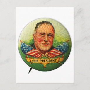 Carte Postale Le vintage FDR Franklin Roosevelt "Notre Président