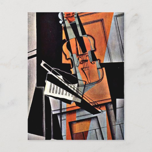 Carte Postale Le violon - Peinture Abstraite de William Harnett (Devant)