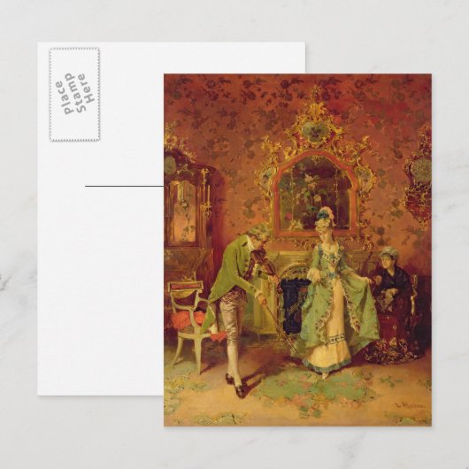 Carte Postale Le violoneur (Devant / Derrière)