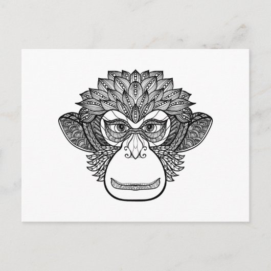 Carte Postale Le visage du singe (Devant)