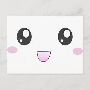 Carte Postale Le visage heureux de Kawaii