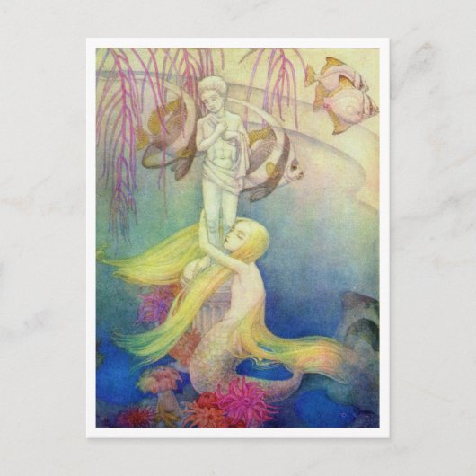 Carte Postale Le voeu de la petite sirène par Dorothy Lathrop (Devant)