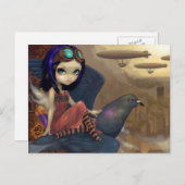 Carte postale "Le vol de Poe" (Devant / Derrière)