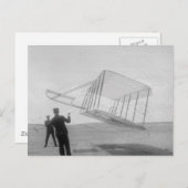 Carte Postale Le vol d'essai Wright Brothers (Devant / Derrière)