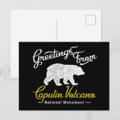 Carte Postale Le volcan capulin L'ours (Devant / Derrière)