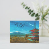 Carte Postale Le volcan Fuji Pagode japonaise (Debout devant)