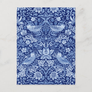 Carte Postale Le Voleur de fraises en bleu monotone, William Mor