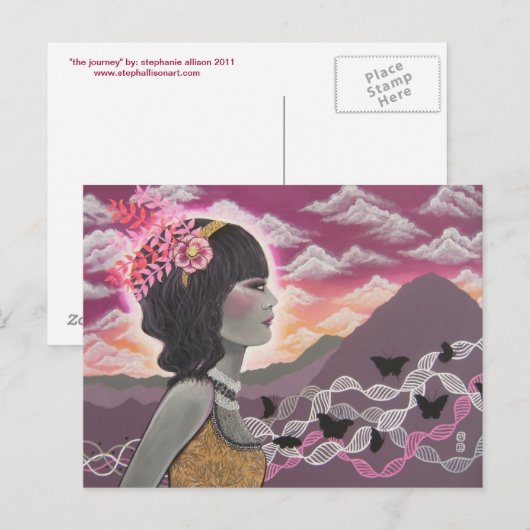 Carte Postale Le voyage (Devant / Derrière)