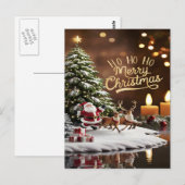 Carte Postale Le voyage magique de Noël du Père Noël (Devant / Derrière)