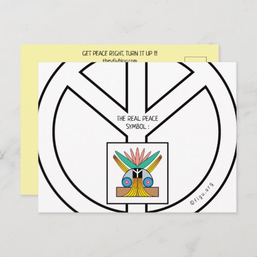 Carte Postale Le vrai symbole de paix (Devant / Derrière)