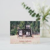 Carte Postale Le wagon de la ruée vers l'or historique...... (Debout devant)