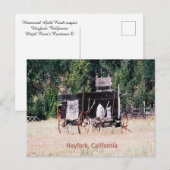 Carte Postale Le wagon de la ruée vers l'or historique...... (Devant / Derrière)