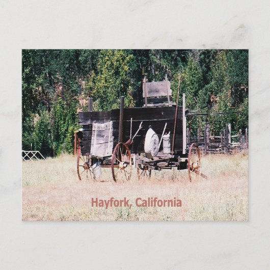 Carte Postale Le wagon de la ruée vers l'or historique...... (Devant)