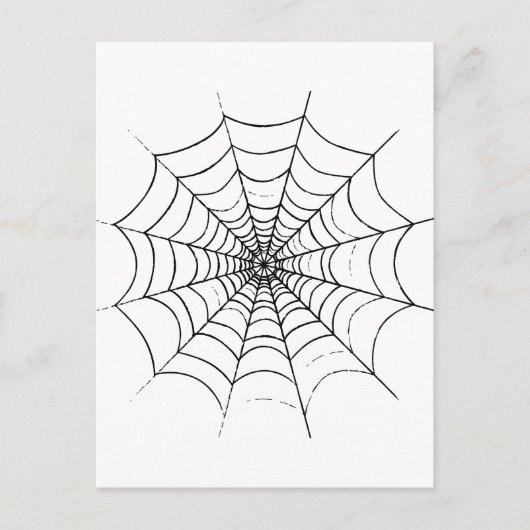 Carte Postale Le Web d'un simple araignée (Devant)