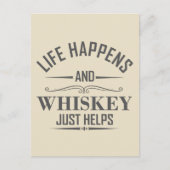 Carte Postale Le whisky aide à dire des citations drôles de bois (Devant)