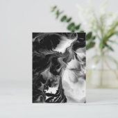 Carte Postale LE YIN & LE YANG (art abstrait noir & blanc) ~. (Debout devant)