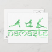 Carte Postale Le yoga de Namaste pose le vert (Devant / Derrière)