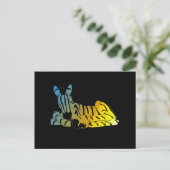 Carte Postale " Le zèbre endormi " (Debout devant)