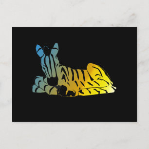 Carte Postale " Le zèbre endormi "