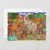 Carte Postale Le zoo de Bronx a été mis en cage (Devant / Derrière)