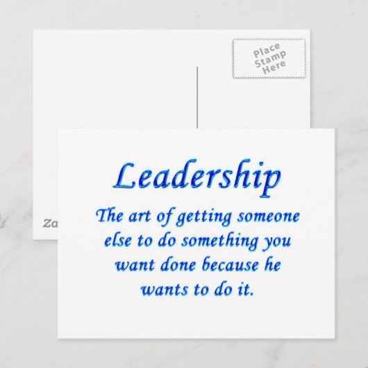 Carte Postale Leadership (Devant / Derrière)