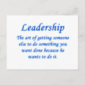 Carte Postale Leadership (Devant)