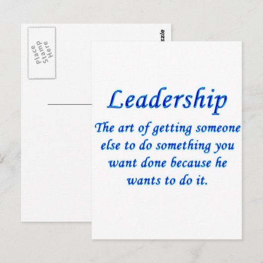 Carte Postale Leadership (Devant / Derrière)