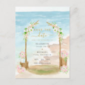 Carte Postale LeahG Beach Coastal Destination Enregistrer Date I (Devant)