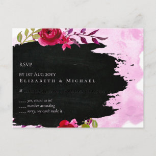 Carte Postale LeahG Budget Rose Rose Noir Mariage moderne