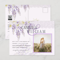 LeahG Purple Wisteria Mariage Floral moderne