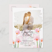 Carte Postale LeahG Rose Calla Lily PHOTO Overlay Mariage Invite (Devant / Derrière)
