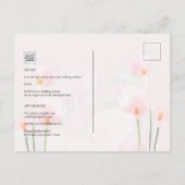 Carte Postale LeahG Rose Calla Lily PHOTO Overlay Mariage Invite (Dos)