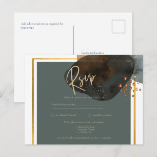 Carte Postale Leahg TURQUOISE TONNES DE TERRE MARIAGE INVITE QR 