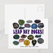 CARTE POSTALE LEAP DAY ROCKS! (Devant / Derrière)