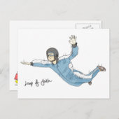 Carte postale Leap de foi (encouragement) : Skydiv (Devant / Derrière)