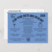 Carte Postale Leap Year Postcard Postcrossing card (Devant / Derrière)