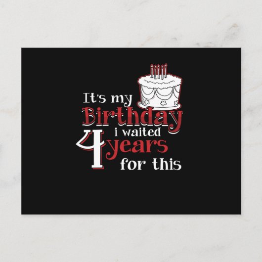 Carte Postale Leaper Leap Year 2020 Leapling Birthday Bday Waite (Devant)