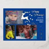Carte postale Leaper Reindeer Real Foil Photo Holi (Recto)