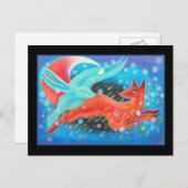 Carte Postale Leaping Animals, a Fox and a Hare. (Devant / Derrière)