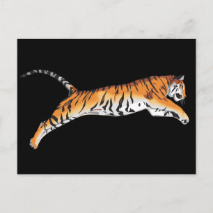 Carte Postale Leaping Tiger